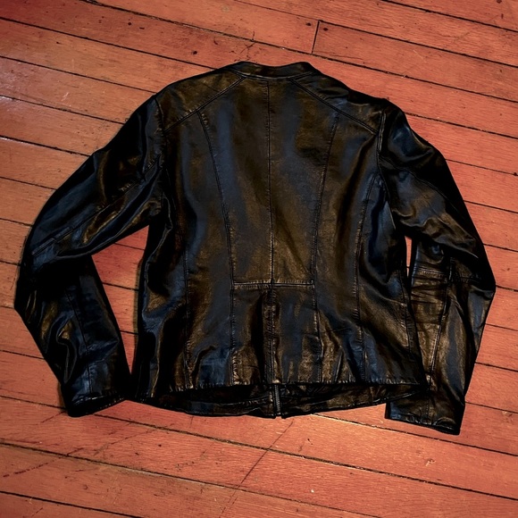 Genuine Leather Moto Jacket - Picture 4 of 4